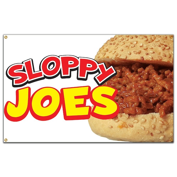 Sloppy Joes Banner Concession Stand Food Truck Single Sided